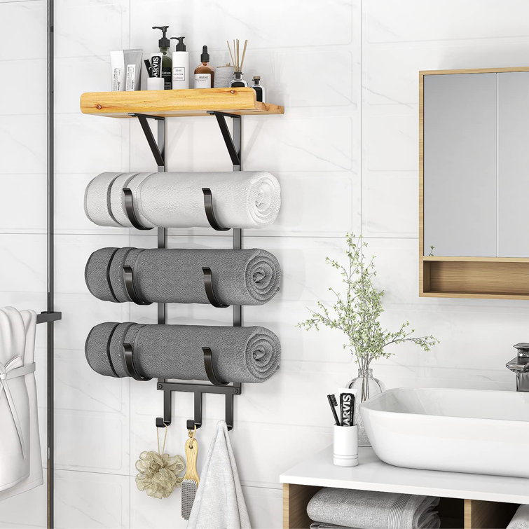 Mirror and towel online rack